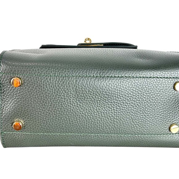 Naya Green Italian Leather Handbag for Women – Luxury Designer Shoulder - Picture 5 of 9